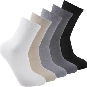 5 Pairs Thin Breathable Organic Linen Socks for Men All-natural Moisture-wicking Socks Winter Casual Women