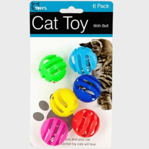 bulk buys Balls with Bells Cat Toys Set, Medium Breeds